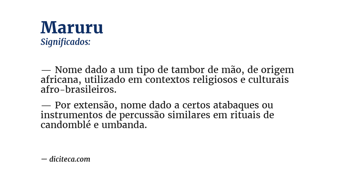 Significado de maruru