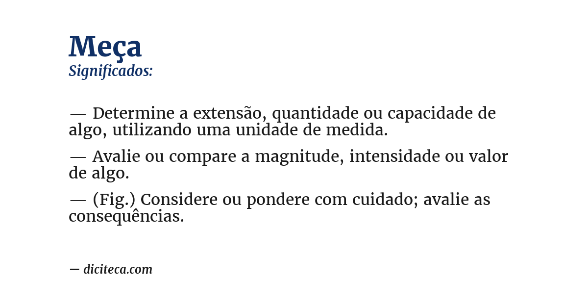 Significado de meça