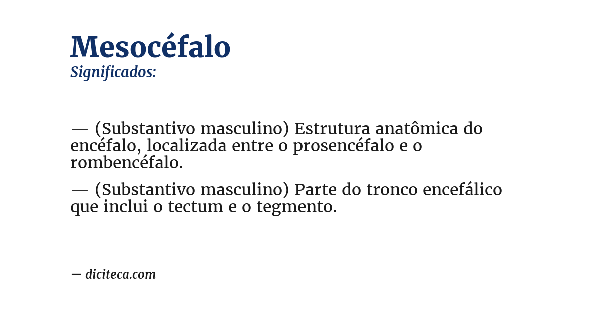 Significado de mesocéfalo