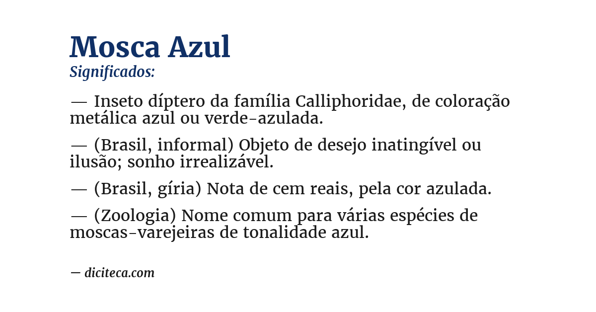 Significado de mosca azul