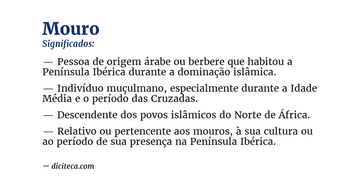 Significado de mouro