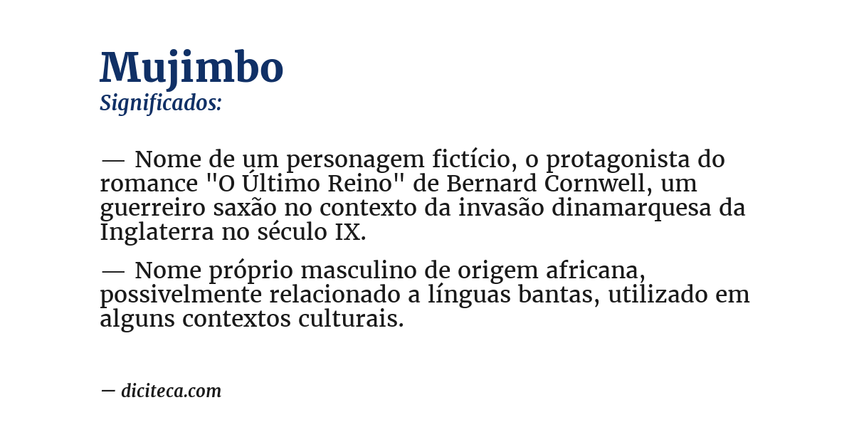 Significado de mujimbo