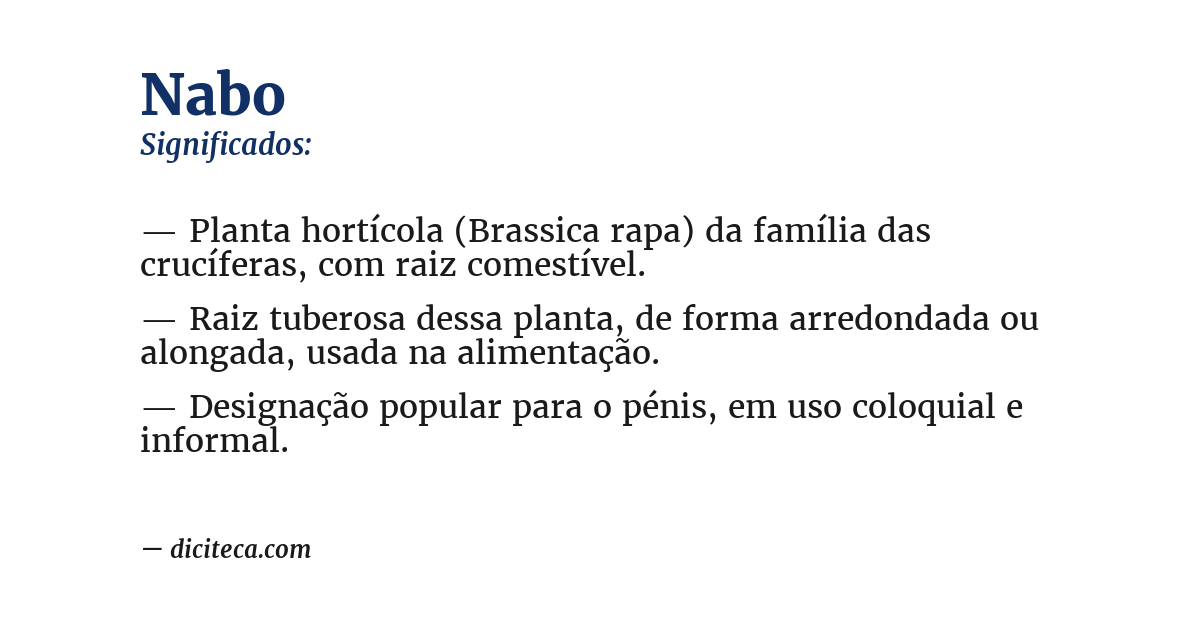 Significado de nabo