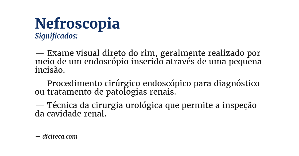 Significado de nefroscopia