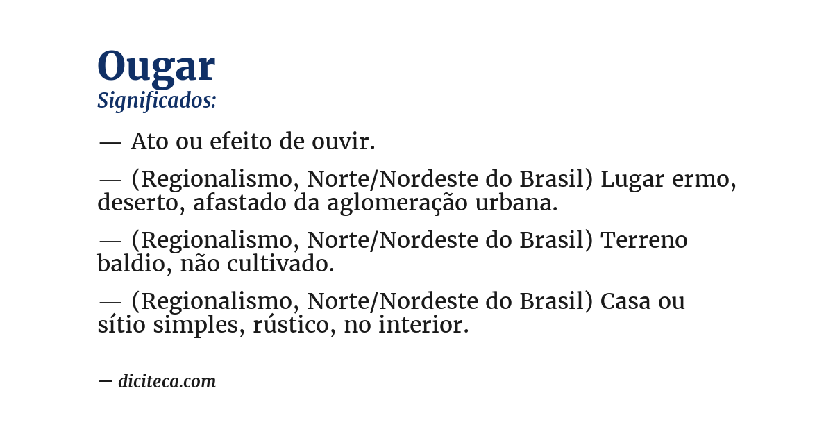 Significado de ougar
