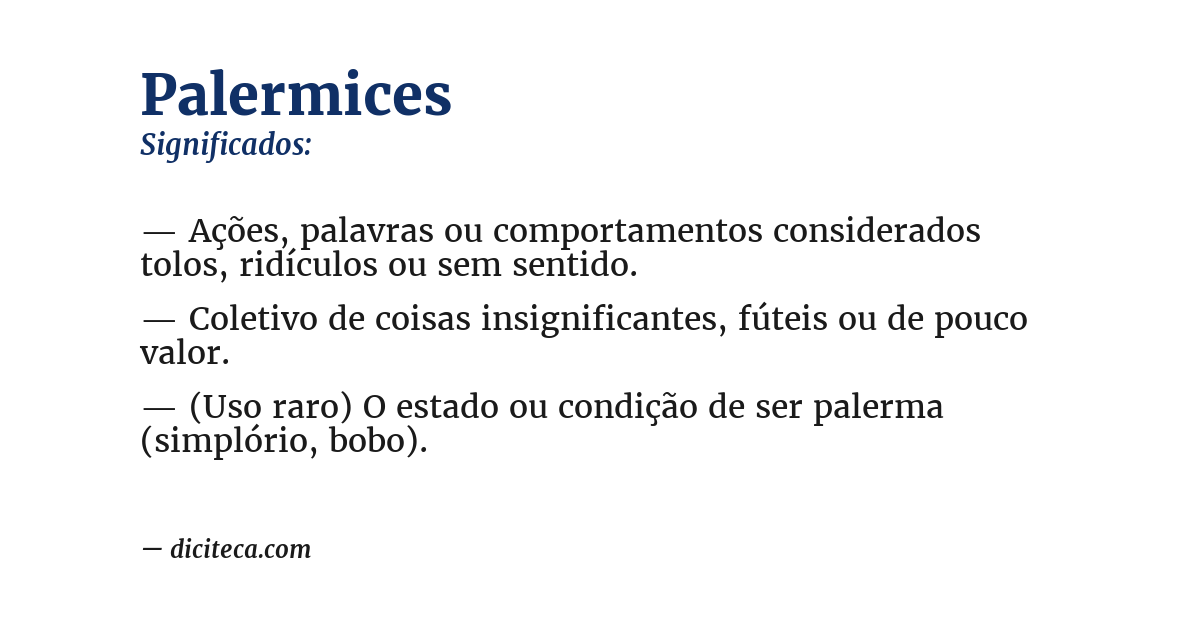 Significado de palermices