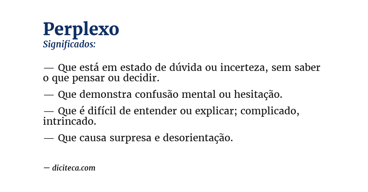 Significado de perplexo