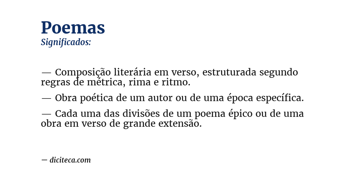 Significado de poemas