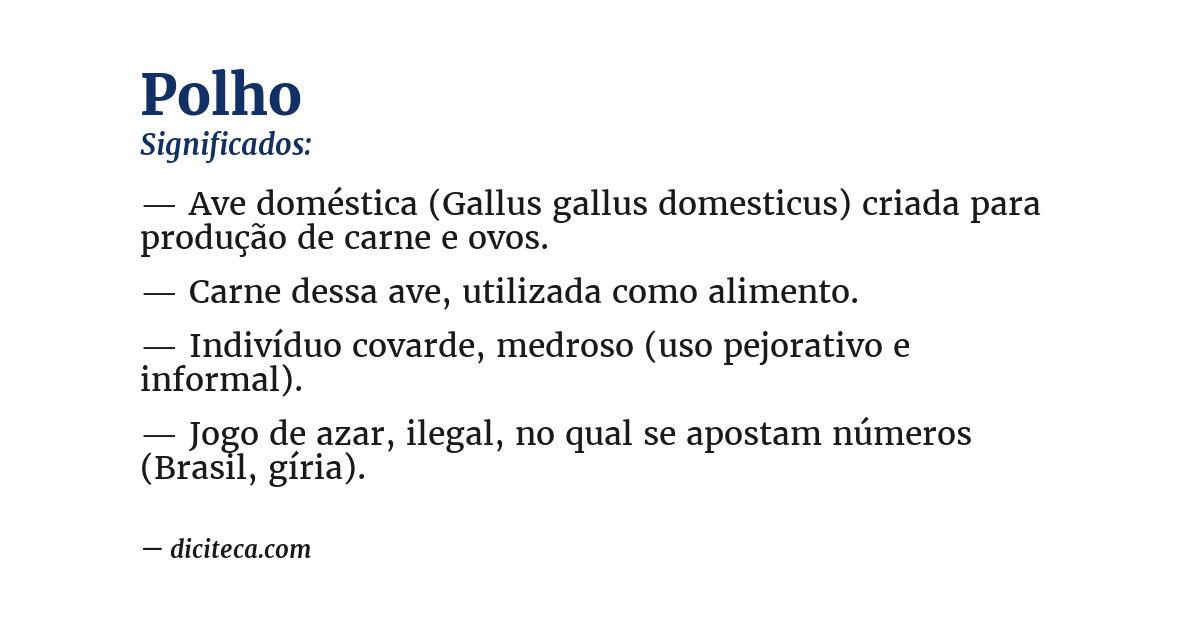 Significado de polho