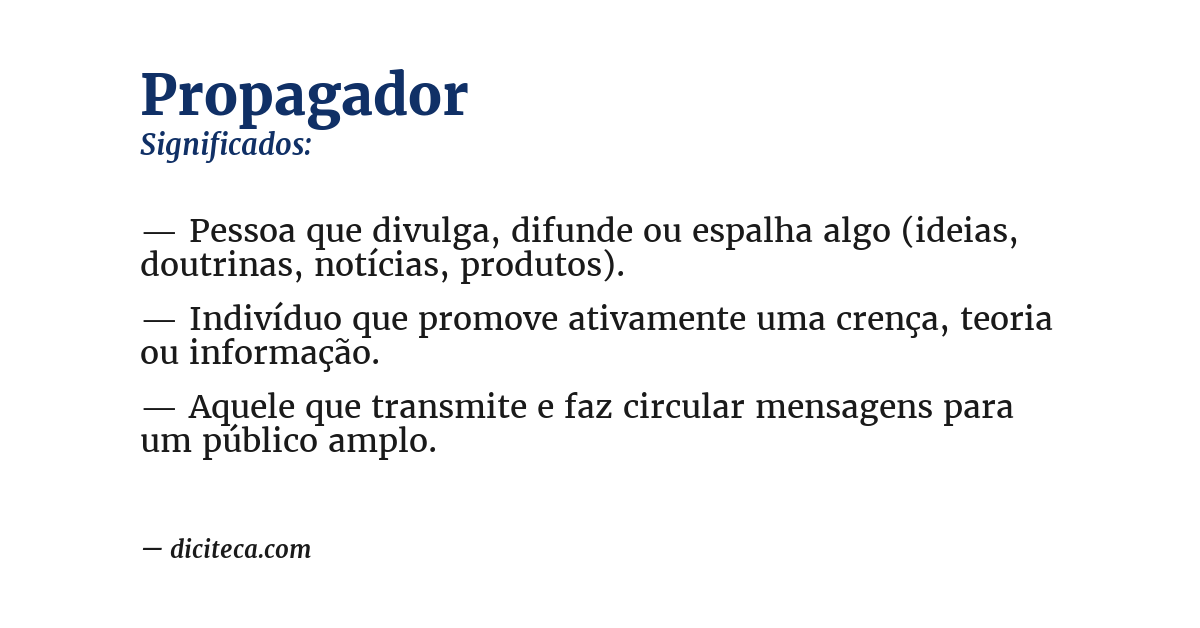 Significado de propagador