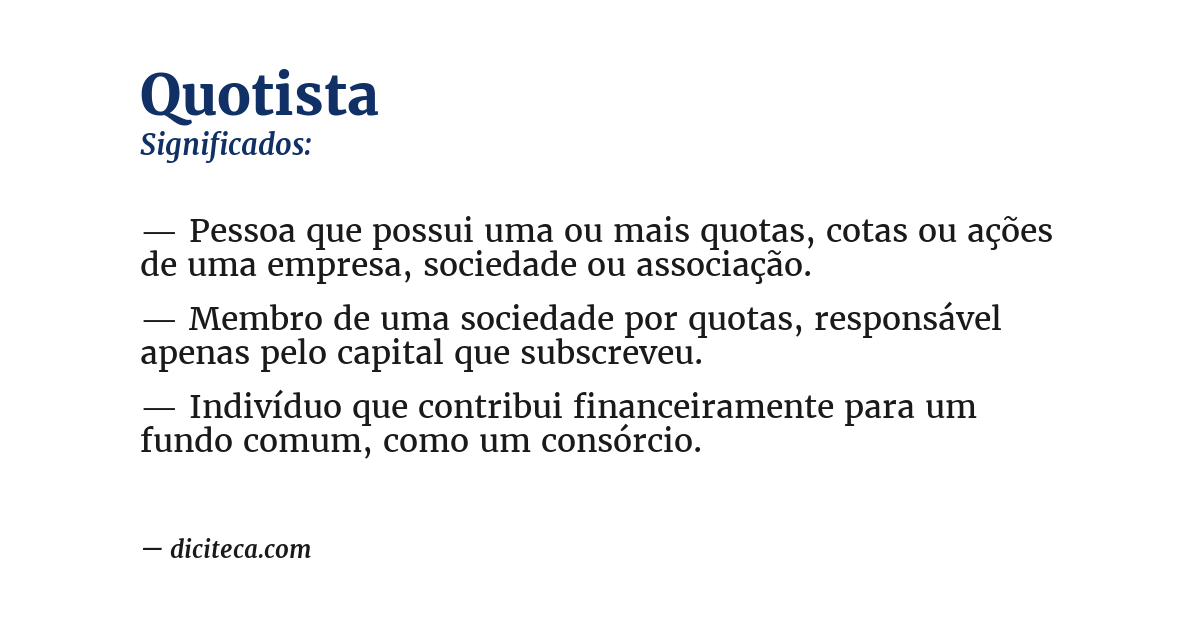 Significado de quotista