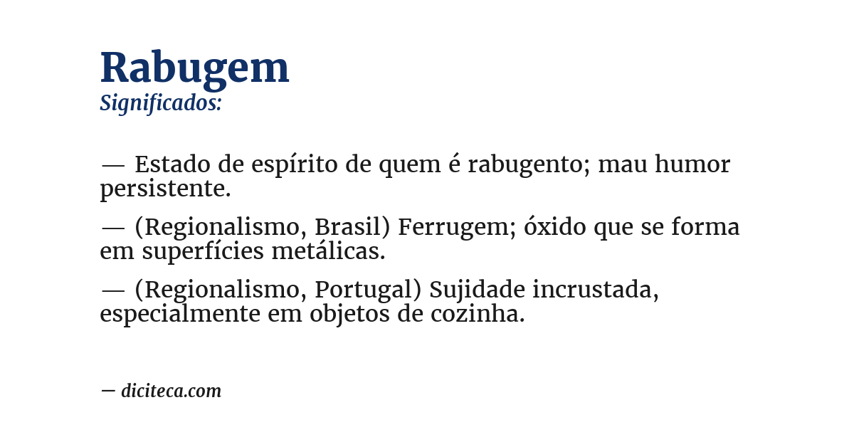 Significado de rabugem