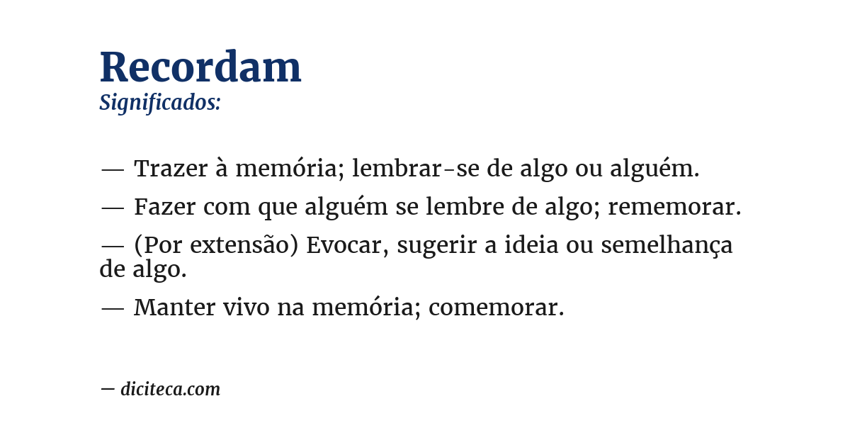 Significado de recordam