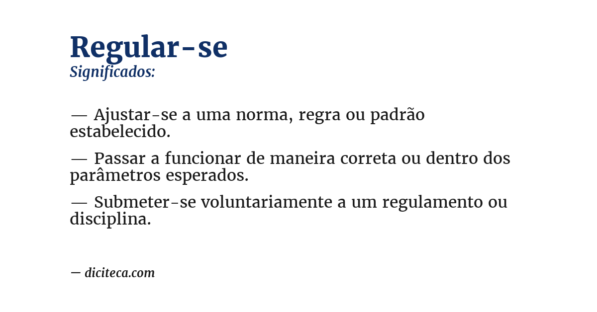 Significado de regular-se