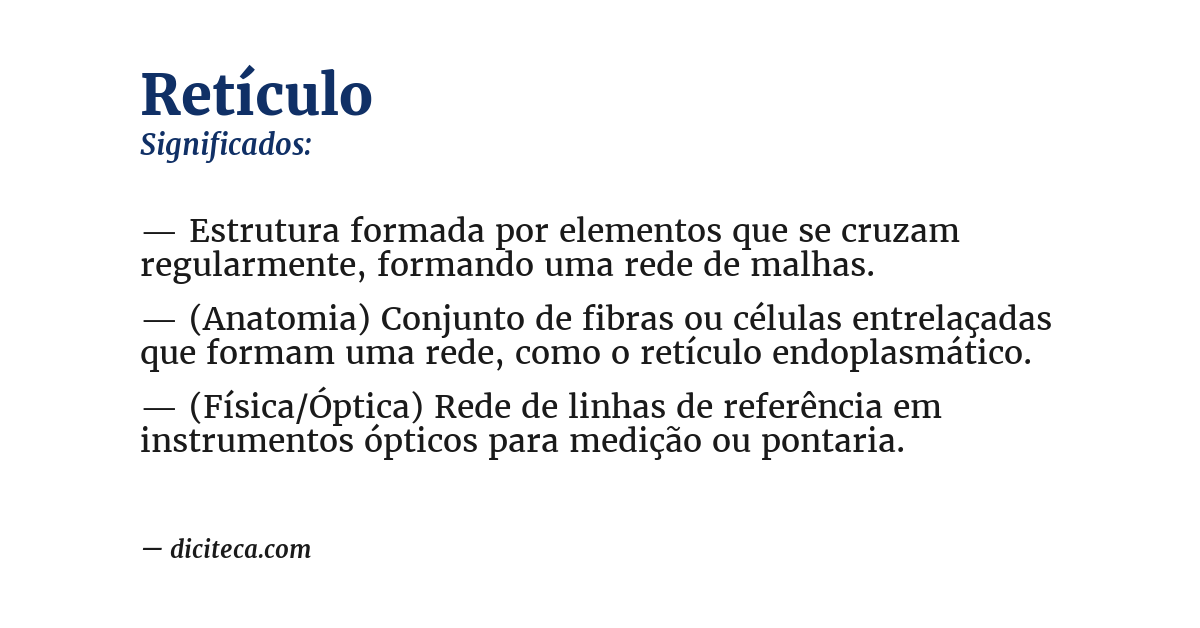 Significado de retículo