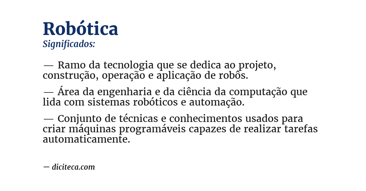 Significado de robótica
