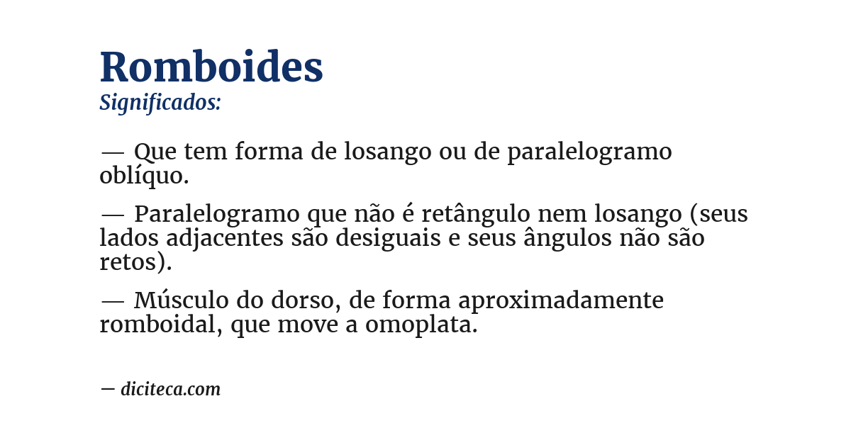 Significado de romboides