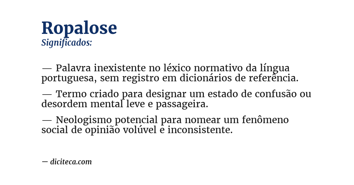 Significado de ropalose