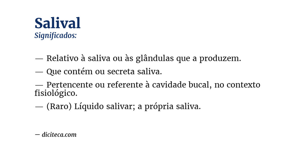 Significado de salival