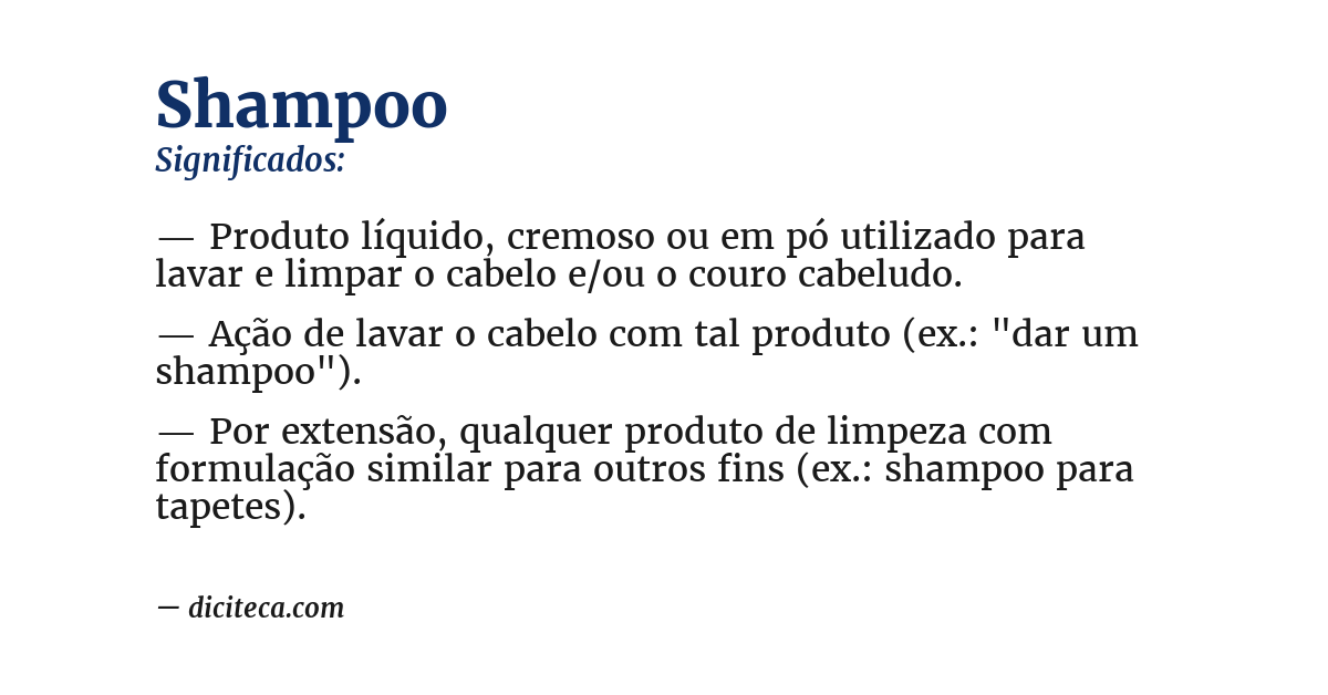 Significado de shampoo