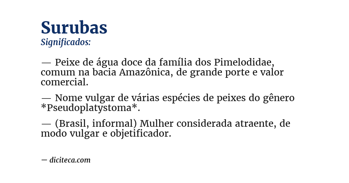Significado de surubas