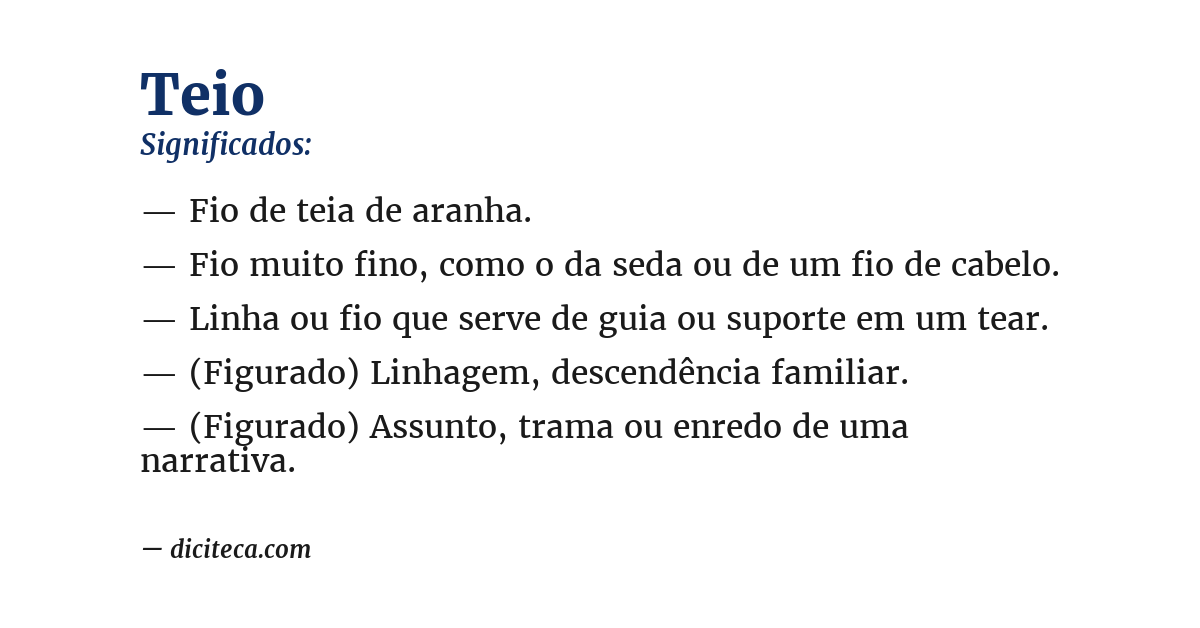 Significado de teio