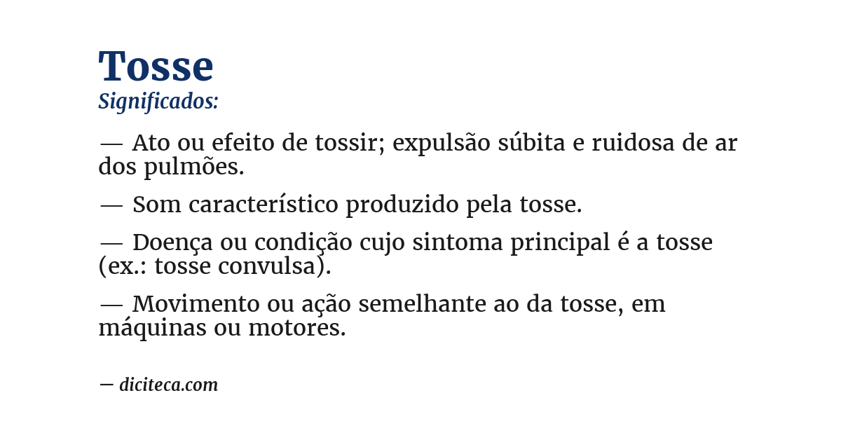 Significado de tosse