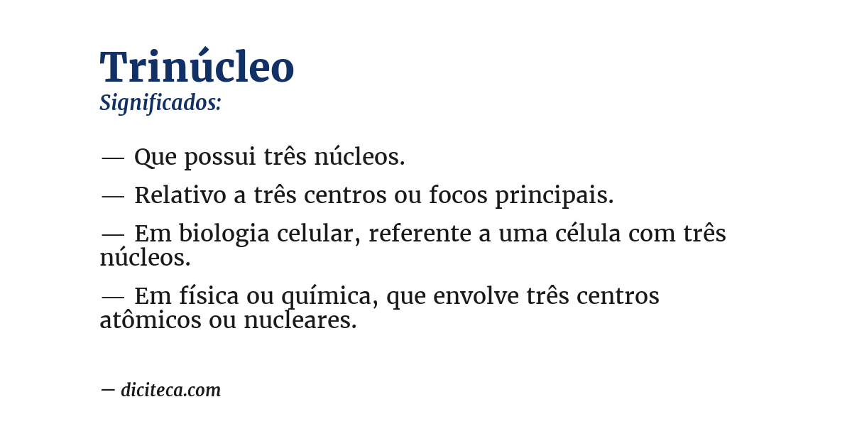 Significado de trinúcleo