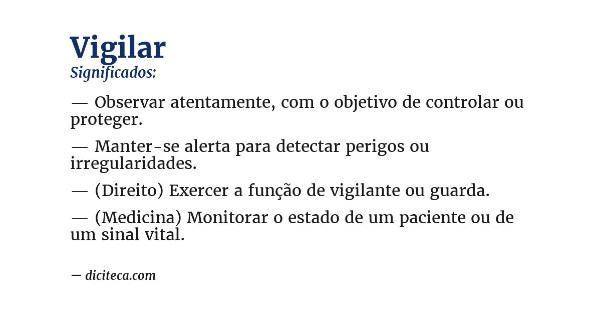 Significado de vigilar