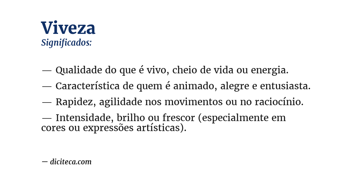 Significado de viveza