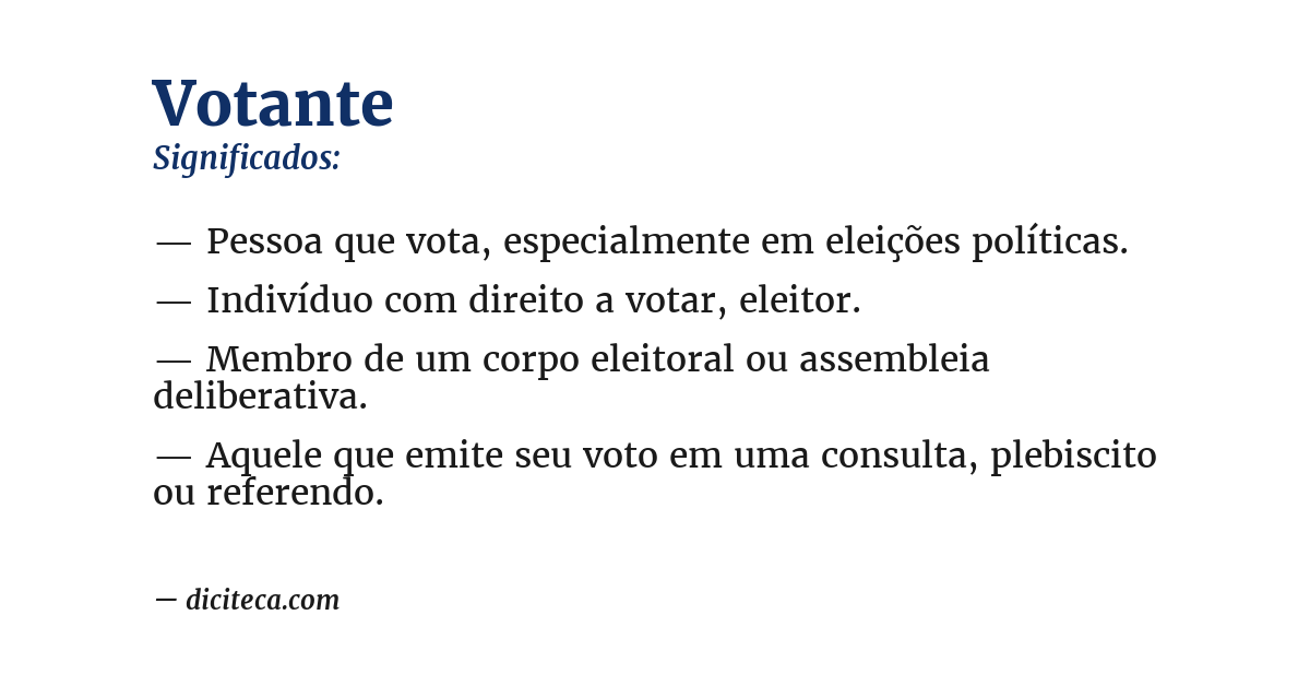 Significado de votante