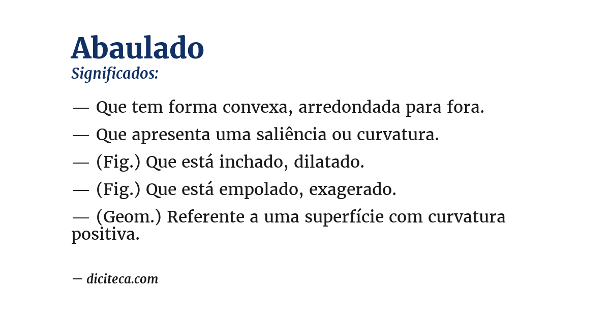 Significado de abaulado