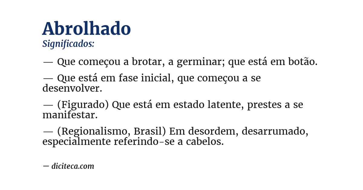 Significado de abrolhado