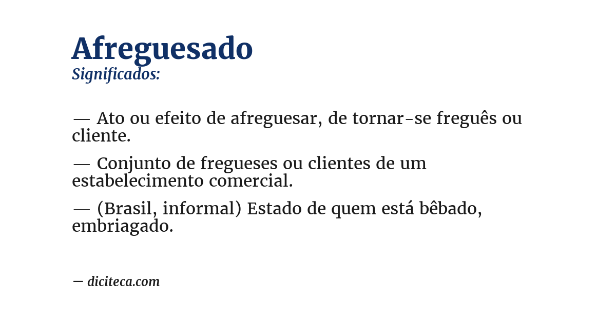 Significado de afreguesado