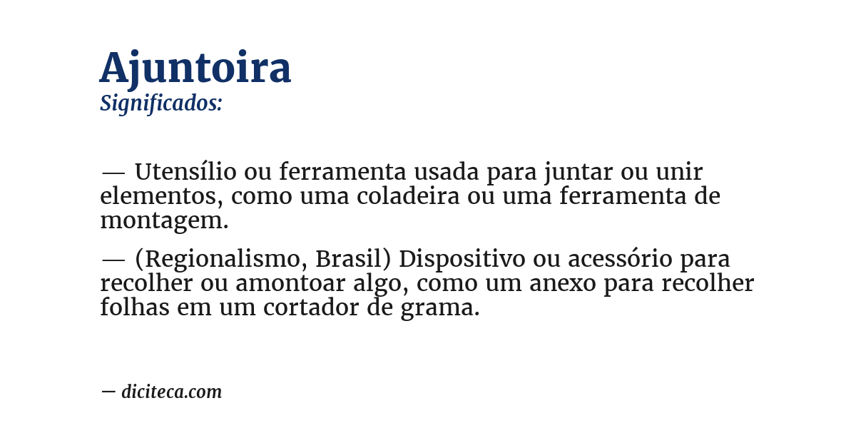 Significado de ajuntoira