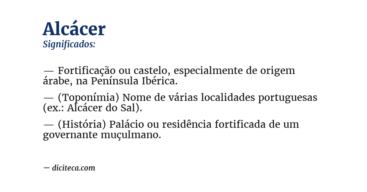 Significado de alcácer