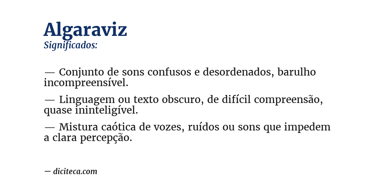 Significado de algaraviz