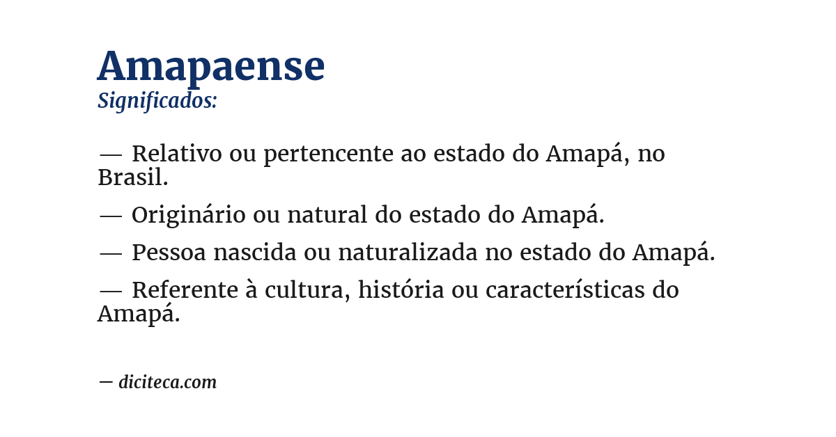 Significado de amapaense