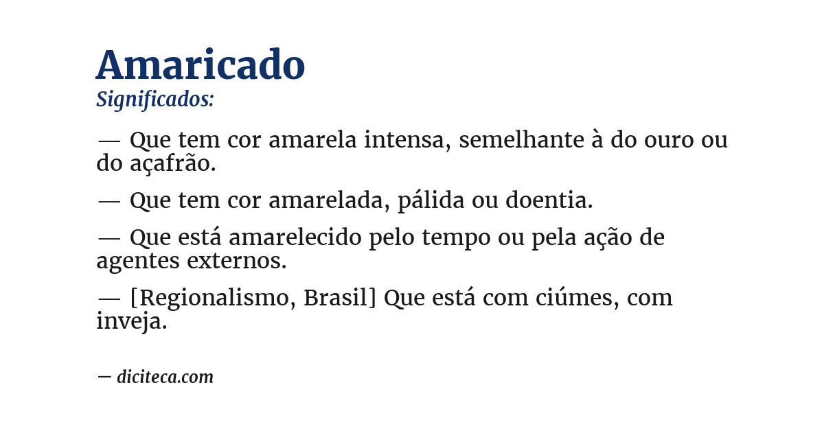 Significado de amaricado