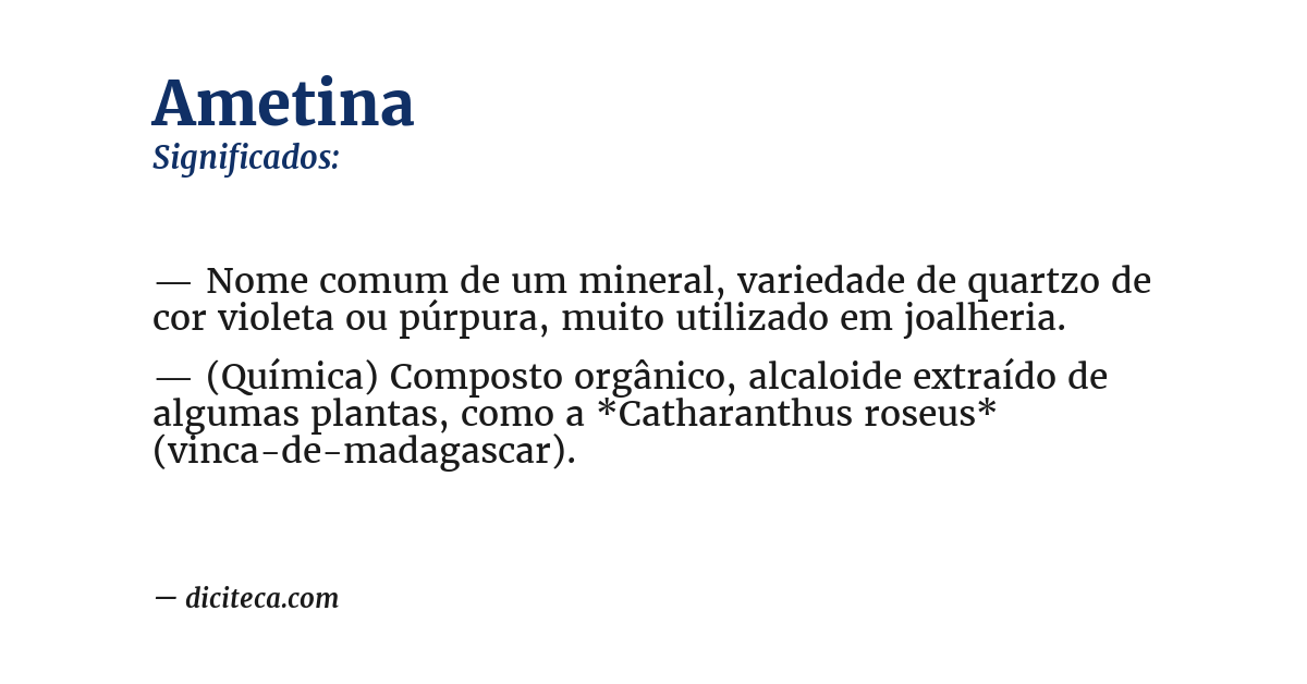 Significado de ametina