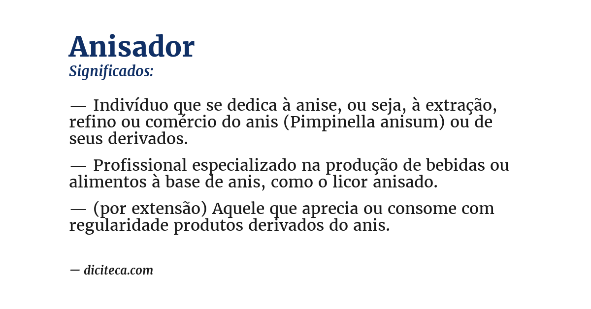 Significado de anisador