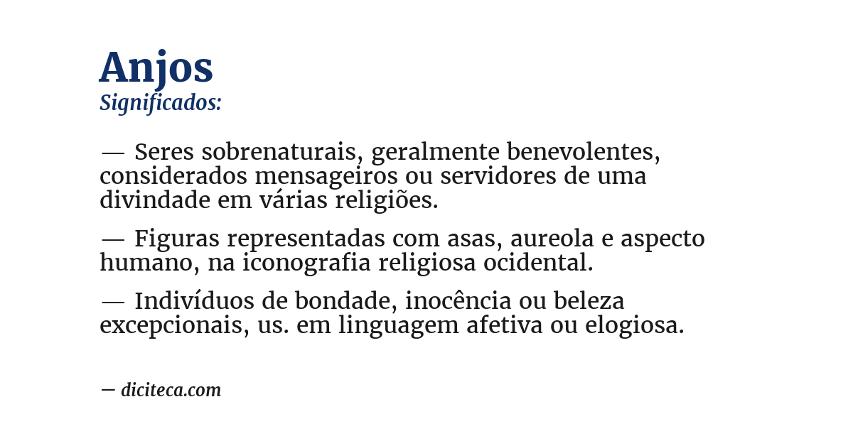 Significado de anjos