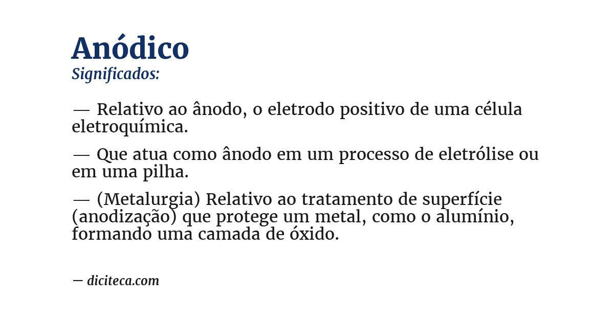 Significado de anódico