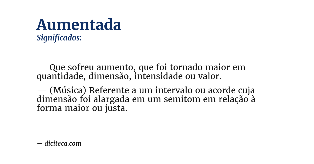 Significado de aumentada