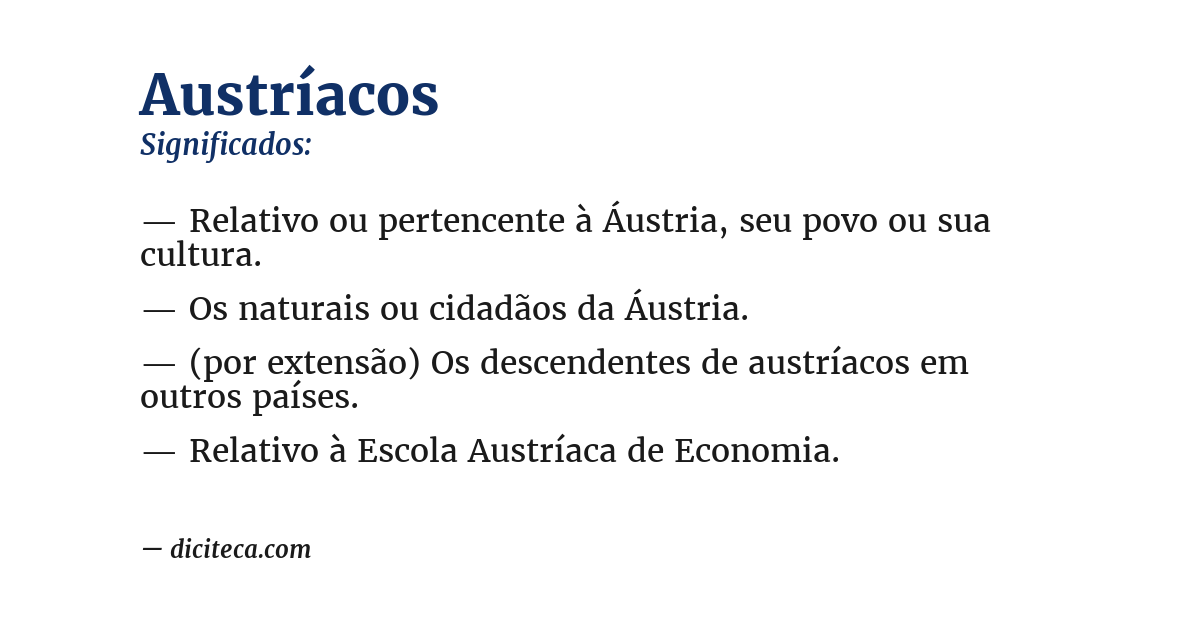 Significado de austríacos