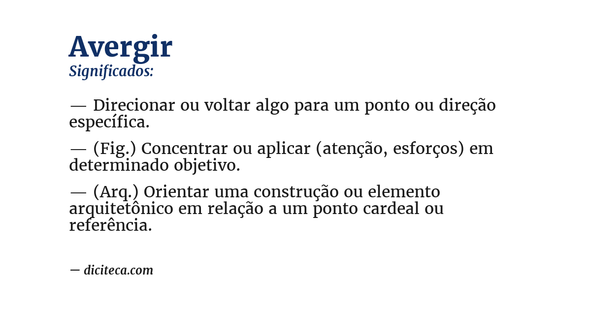 Significado de avergir