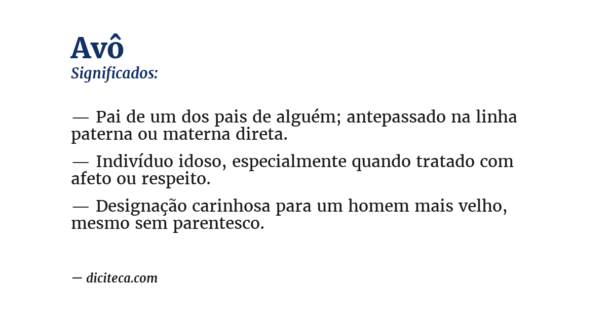 Significado de avô