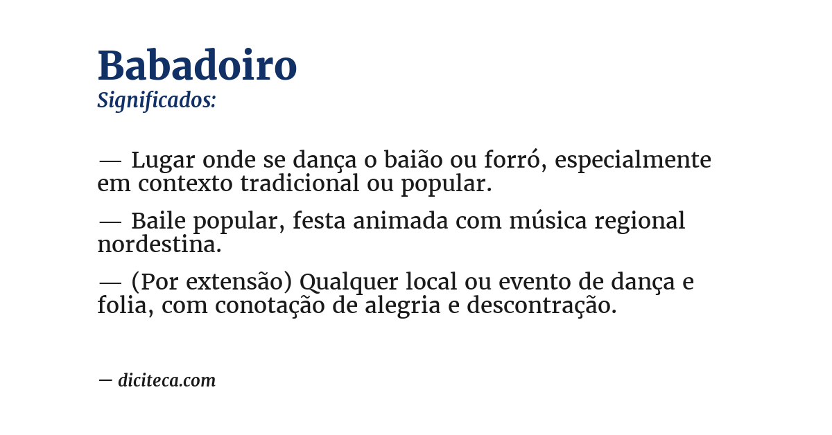 Significado de babadoiro
