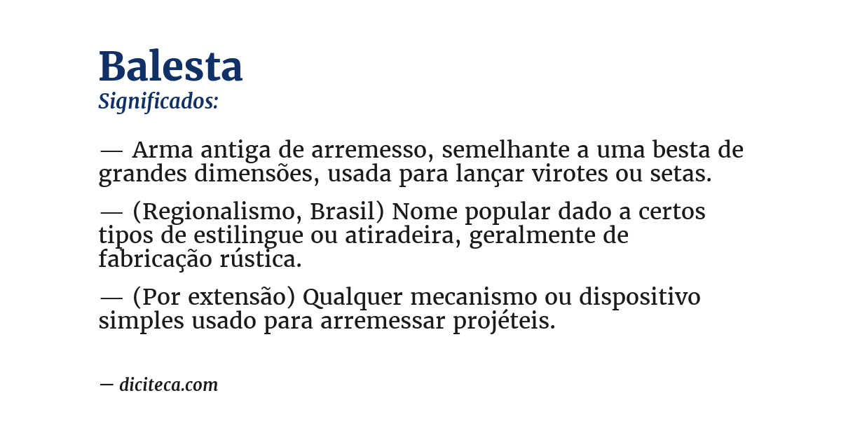 Significado de balesta