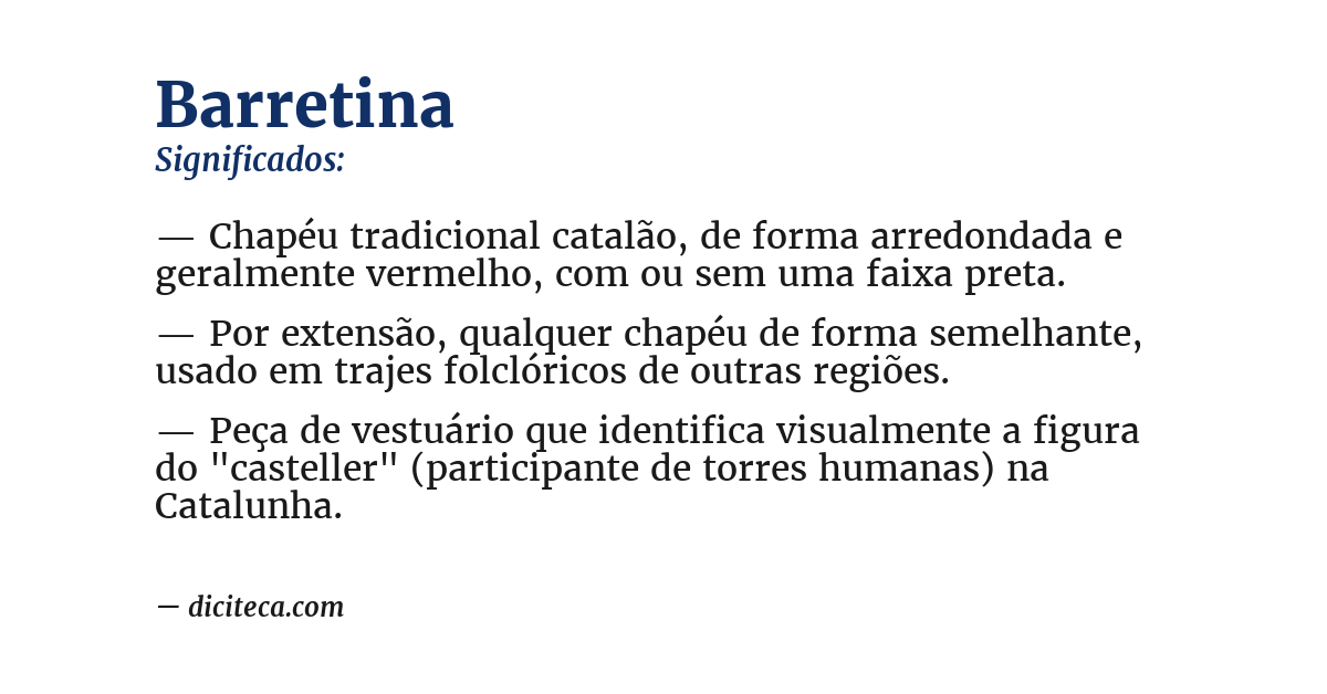 Significado de barretina
